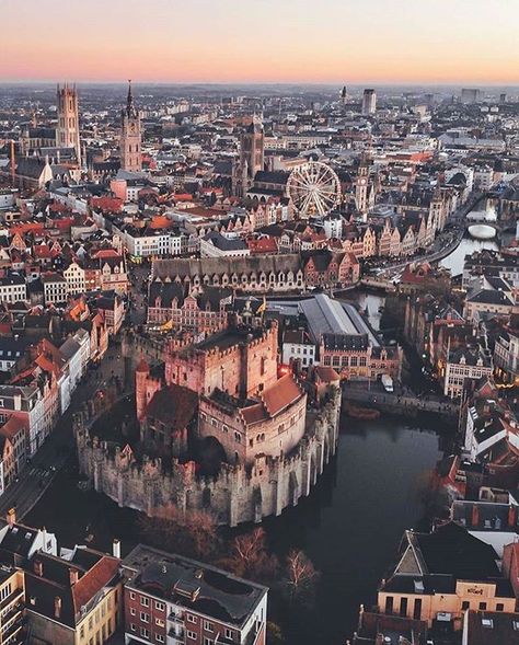 Europe From Above on Instagram: “Above Gent Belgium 🇧🇪 . . Follow @above.europe ❤️ Follow @above.europe ❤️ . . 📷 @radu.nita . . #gent #ghent #visitbelgium #belgium #belgique…” Nostalgia Wallpaper, Photography Story, Gent Belgium, Visit Belgium, Ghent Belgium, Friends Nature, Belgium Travel, Chateau France, Western Europe