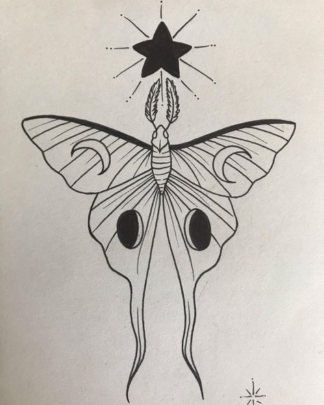 #lunamoth #luna #moth #mothtattoo #mothdesign #mothart #mothdrawing #drawing #drawings #art #artist #artwork #tattoo #tattoos #star #stardrawing #startattoo #tattooart #tattooartist #tattooartwork #tattoosketch #fairy #fairycore #fairycoreaesthetic #fairycoretattoo #fae #faerie #faeriecore #fairycoregrunge #pen #pendrawing #whimsical #whimsicalart #whimsicalartist Fairy Core Drawing Ideas, Fluffy Moth Tattoo Design, Simple Luna Moth Drawing, Luna Moth Drawing, Moth Silhouette, Luna Moth Line Art, Moth Outline Drawing, Moth Line Art, Whimsical Moth Tattoo