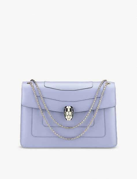 BVLGARI - Serpenti Forever leather shoulder bag | Selfridges.com Bulgari Serpenti Bag, Bulgari Bag, Empty Inside, Bvlgari Serpenti, Women's Bags By Shape, Bag Suitcase, Green Malachite, Fancy Bags, Bvlgari Bags