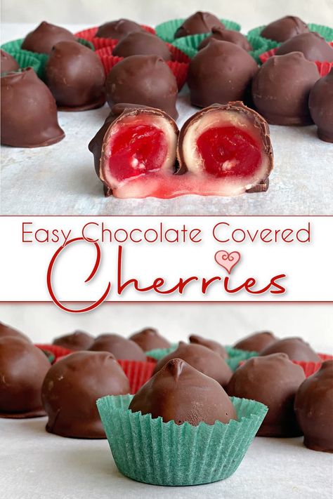 Old Fashioned Cherry Mash Chocolates, Old Fashioned Chocolate Covered Cherries, Chocolate Cover Cherries, Chocolate Covered Cherry Desserts, Homemade Cordial Cherries, Cherry Chocolates Homemade, Christmas Favorites Recipes, Little Debbie Cherry Cordial Recipe, How To Make Chocolate Covered Cherries