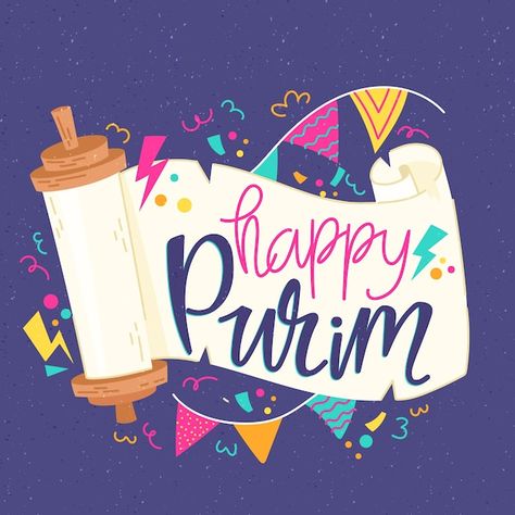 Hand-drawn happy purim day Free Vector | Free Vector #Freepik #freevector #design #hand #hand-drawn #celebration Jewish Art Projects, Purim Crafts, Jewish Holiday Cards, Happy Purim, Holiday Prep, Cricut Joy, Jewish Holiday, Jewish Art, Happy Birthday Greetings