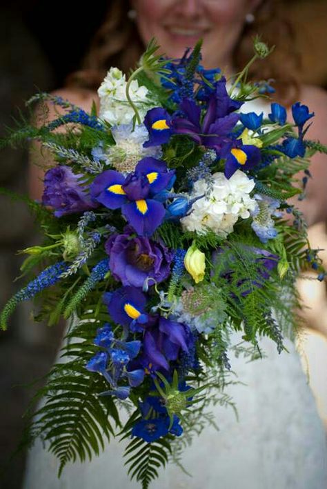 Iris Bridal Bouquet, Iris Wedding Bouquet, Bluebell Wedding, Delphinium Bouquet, Iris Wedding, Iris Bouquet, Hydrangea Bouquet Wedding, Bouquet Images, Wedding Flower Girl Basket