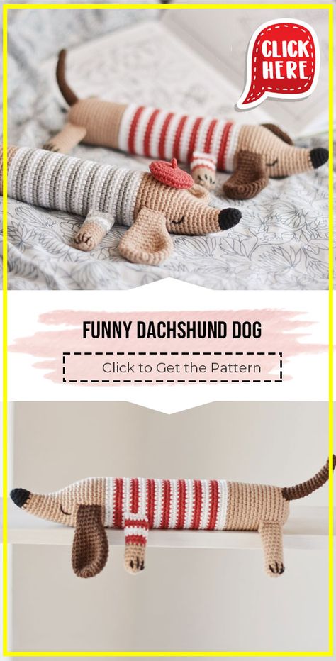 Wiener Dog Amigurumi, Weiner Dog Amigurumi Free Pattern, Weiner Dog Amigurumi, Crochet Dashhound Patterns, Wiener Dog Crochet Pattern, Crochet Dachshund Sweater, Weenie Dog Crochet Pattern Free, Wiener Dog Crochet Pattern Free, Crochet Sausage Dog Pattern Free