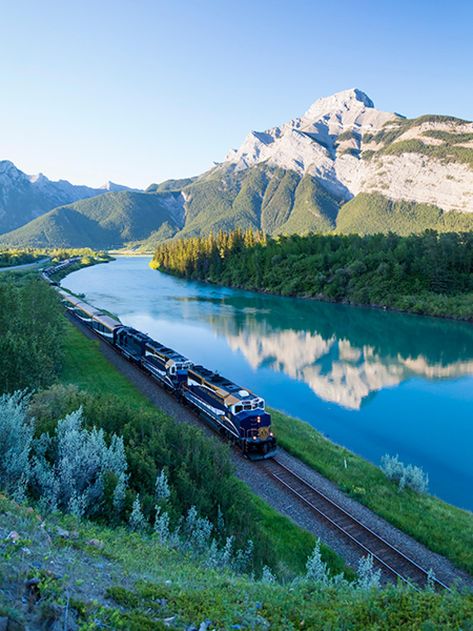 This Seattle-to-Banff train journey cuts through the heart, and history, of the Canadian Rockies. Rocky Mountaineer Train, Rocky Mountaineer, Scenic Train Rides, Canada Road Trip, Vacation Deals, Orient Express, Train Ride, Train Journey, Kyushu