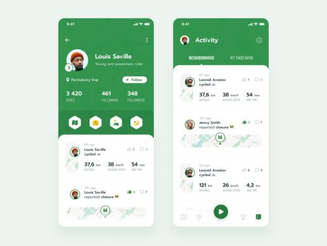 Profile & Activity navigation location badges card activity feed profile ios typography layout exploration app Application Interface, Application Ui Design, Profile App, Ui Design Mobile, Ui Ux 디자인, Mobile Ux, Desain Ui, Mobile App Design Inspiration, App Interface Design