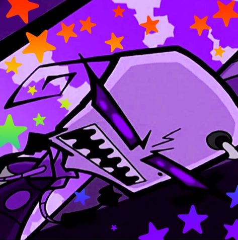 Invader Zim Header, Tak Invader Zim, Zim Icon, Invader Zim Pfp, Purple Icon, Invader Zim, Fav Characters, Cute Drawings, Favorite Character