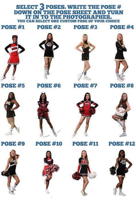 Peewee Cheer Photography Poses, Easy Cheer Poses, Cheer Pose Reference, Cheerleading Action Shots, Team Poses Group Shots, Individual Cheer Photos, Indoor Cheer Pictures, Football Field Cheer Pictures, Cheer Leader Poses