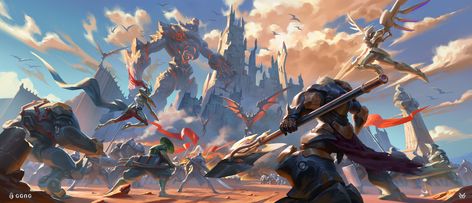 ArtStation - The ultimate battle, xu wang Battle Illustration, Battle Scene, Scene Drawing, Old School Tattoo Designs, Splash Art, Fantasy Battle, Low Poly Art, Scene Art, Concept Art Character