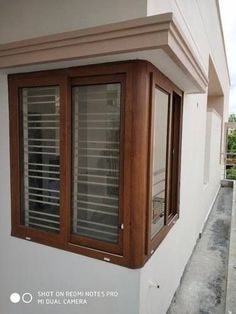 indian wooden window frame design Latest Window Grill Design Indian, Kitchen Window Grill Design, Windows Decoration Ideas, Latest Window Designs, Window Reference, Window Grill Ideas, Indian Window Design, Teralis Jendela, Front Window Design