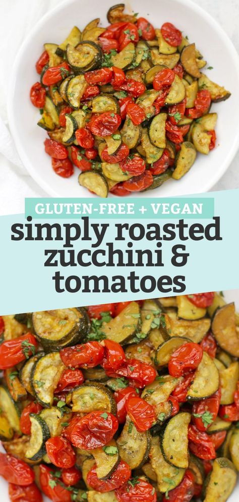 Roasted Vegetables Zucchini, Zucchini Roasted, Veggies Roasted, Tomato Side Dishes, Zucchini And Tomatoes, Roasted Vegetable Medley, Tomatoes Roasted, Paleo Vegetables, Zucchini Side Dishes