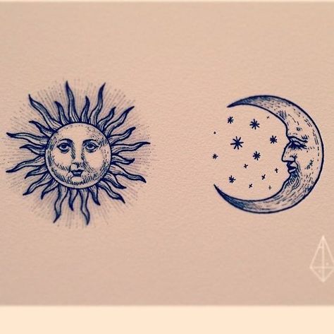 Sun And Moon Tattoos, Dragons Tattoo, Moon Sun Tattoo, Tattoo Moon, Tato Henna, Kunst Tattoos, Moon Tattoos, Initial Tattoo, Arrow Tattoo