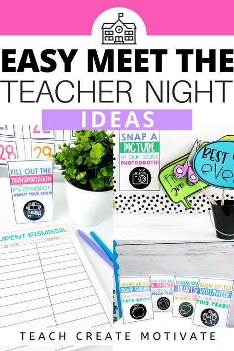 Meet the Teacher Night doesn't have to be complicated! Check out these simple ideas & freebies to make your Meet the Teacher or Back to School Night run smoothly. Meet The Teacher Night Ideas, Teacher Postcards, Students Gifts, Student Birthday Gifts, Classroom Wishlist, Meet The Teacher Night, When School Starts, School Forms, Teacher And Student