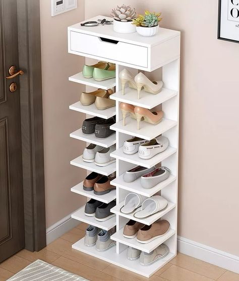 Shoe Rack by Haq furniture Price 16999 DM us for inquiries WhatsApp us on 03266909776 Luminaria Diy, Wooden Shoe Rack, Vertical Shoe Rack, Wooden Shoe Storage, Wooden Shoe Racks, Shoe Storage Rack, Shoe Rack Organization, Multifunctional Storage, Wooden Shoe