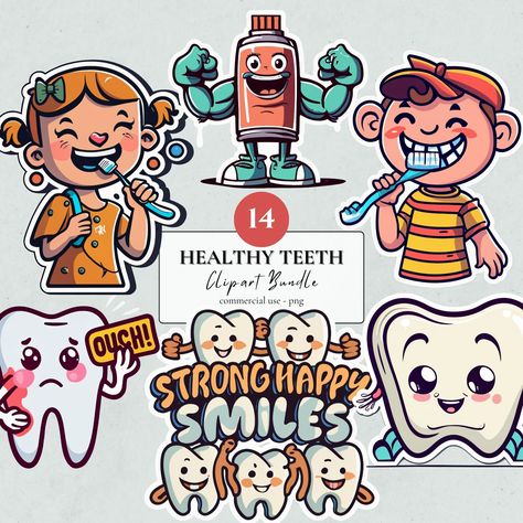 Teeth Clipart, Dental Care For Kids, Oral Health Education, Dental Images, Dentist Visit, Pediatric Dental, Dental Kids, School Health, Teeth Health