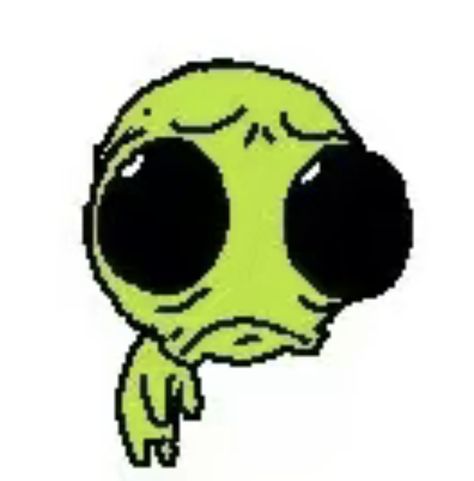 Alien Funny Pictures, Silly Alien Drawing, Alien Reaction Pic, Alien Pfp, Alien Core, Pfp Chibi, Gleep Glorp, Silly Icons, Silly Pfps