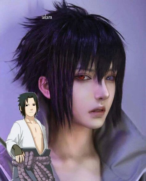 Sasuke Hair, Sasuke Uchiha Cosplay, Haircut Girl, Sasuke Cosplay, Sasuke And Itachi, Cosplay Naruto, Itachi Uchiha Art, Girl Haircut, Naruto Cosplay