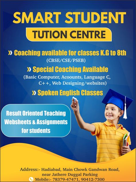 Tutuion Centre Pamphlet Design For Coaching Classes, Coaching Banner Design, Coaching Centre Banner, Tution Class Banner Design, Tuition Classes Banner, Coaching Banner, Tuition Banner, Tuition Advertisement, Pamplet Design