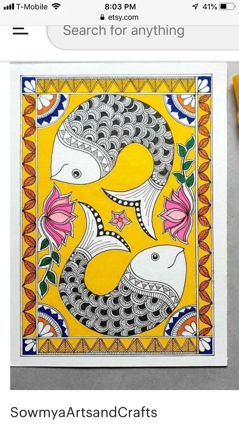 Madhubani Paintings Peacock, Gond Art, Gond Painting, Kalamkari Painting, Paper Note, Doodle Art Drawing, Mandala Art Lesson, Madhubani Art, Madhubani Painting