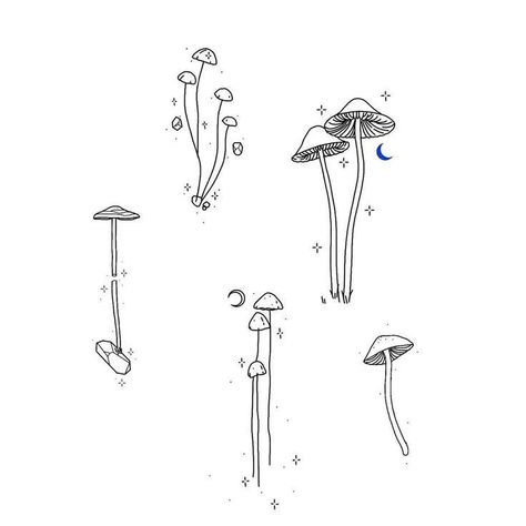 Mushroom Ear Tattoo, Magic Mushroom Tattoo, Alternative Tattoo Ideas, Magic Mushroom Drawing, Mushroom Tattoos, Handpoke Tattoo, Mushroom Drawing, 타이포그래피 포스터 디자인, Poke Tattoo