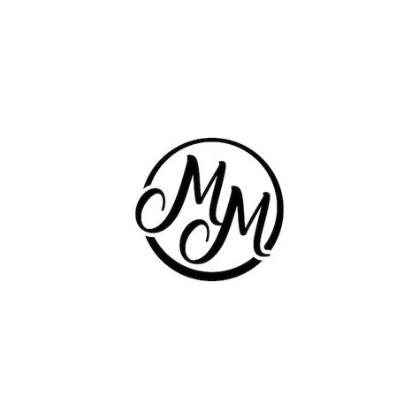 Mm logo with a circle in the middle | Premium Vector #Freepik #vector #m-logo #m-logo-design #m-letter-logo #letter-m-logo M M Logo Design Letters, M&m Logo, Mm Logo Design Graphics, Mm Logo Design, M Letter Design, Mm Logo, Logo Design Love, Logo Yellow, Logo Samples