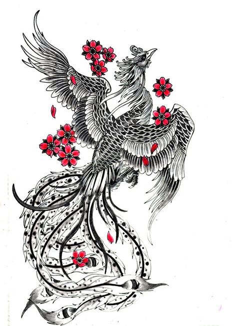 Phoniex Art, Chinese Phoenix Tattoo, Tato Geisha, Tato Phoenix, Japanese Phoenix Tattoo, Phönix Tattoo, Phoenix Tattoo Design, Kunst Tattoos, Celtic Tattoos