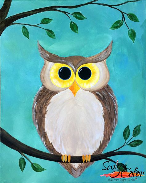 Owl Canvas Painting Easy, Owl Canvas Painting, Owl Drawing Simple, Owl Canvas, Owls Drawing, Canvas Painting Landscape, Owl Painting, Mandala Painting, Diy Canvas Art Painting