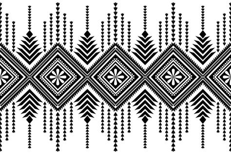 Graphic Patterns Geometric Art Prints, Mayan Pattern, Songket Pattern, Geometric Seamless Pattern, Abstract Black And White, Abstract Pattern Design, Border Embroidery Designs, Border Embroidery, Geometric Art Prints