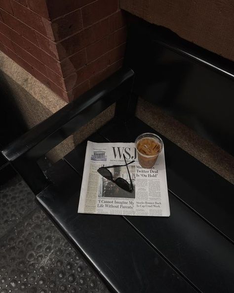 Chloe Chung on Instagram: "Need another.. 🫠" Wall Street Journal Newspaper, Newspaper Aesthetic, Coffee Shot, Autumn In New York, Journal Aesthetic, Branding Photoshoot, Brown Aesthetic, Wall Street Journal, Beauty Box