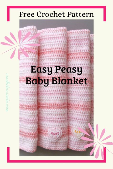 One for the beginner and the more experienced, easy peasy baby blanket, free crochet pattern. #crochetbabyblanket #crochetblanket Easy Crochet Baby Blanket Free Pattern, Baby Blanket Crochet Pattern Easy, Baby Afghan Patterns, Crochet Baby Blanket Beginner, Baby Afghan Crochet Patterns, Crochet Baby Blanket Free Pattern, Easy Baby Blanket, Crochet Blanket Pattern Easy