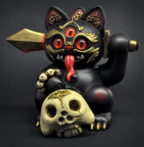 "Misfortune Cat" | Artists: Andrew Bell & Ferg Figurine, Resin Toys, Artisan Keycaps, Art Toys Design, Vinyl Art Toys, Toy Sculpture, 3d Figures, Toy Design, Cats Artists