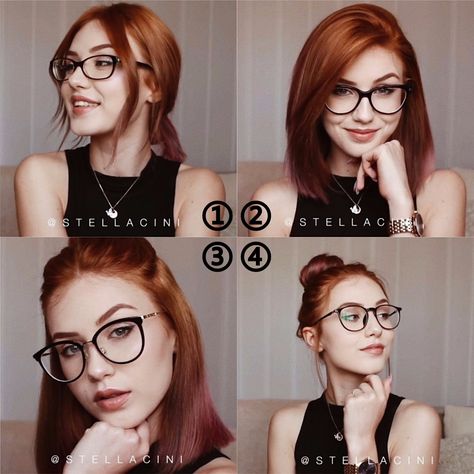 Which hairstyle is your taste? Selecting the right hairstyle to match your glasses will certainly show the sense of extraordinary. Hairstyle For People With Glasses, Hairstyle With Glasses Medium, Glasses And Hairstyles, Short Hair Big Glasses, Long Hair With Glasses Hairstyles, Haircut With Glasses Medium, Glasses For Redheads, Eyeglasses Hairstyle, Hairstyles To Wear With Glasses