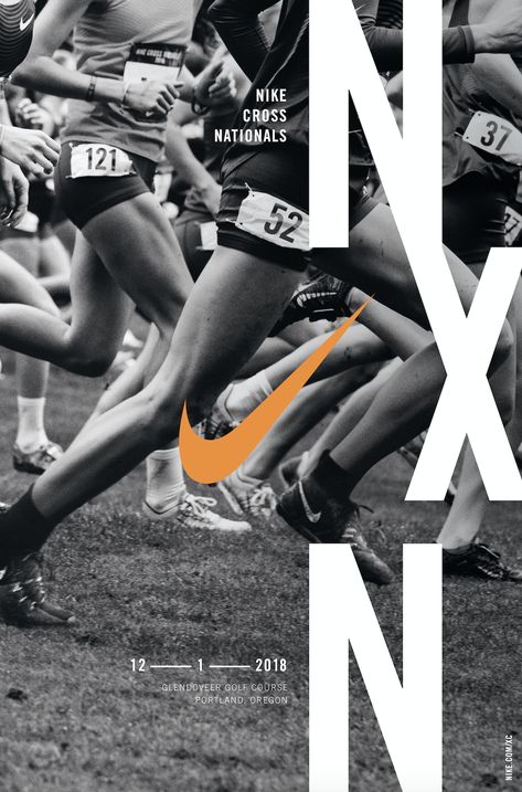 Photos - Promo Posters - 2018 NXN Poster - Nike Cross Nationals Nike Cross Nationals, Nike Poster Advertising, Nike Design Poster, Running Poster Design, Running Graphic Design, Promo Poster Design, Sport Event Poster, Nike Posters, Nike Event