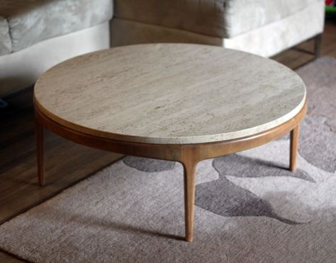 Round Ottoman Coffee Table, Wood Coffee Table Rustic, Antique Coffee Tables, Furnitur Ruang Keluarga, Marble Round Coffee Table, Round Coffee Table Modern, Marble Top Coffee Table, Hotel Living, Round Wood Coffee Table