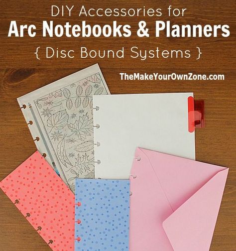 Ideas for DIY accessories for Arc notebooks and planners Planner Organization Ideas, Homemade Planner, Organize Thoughts, Arc Planner, Arc Notebook, Happy Planner Printables, Vision Book, Discbound Planner, Book Clubs