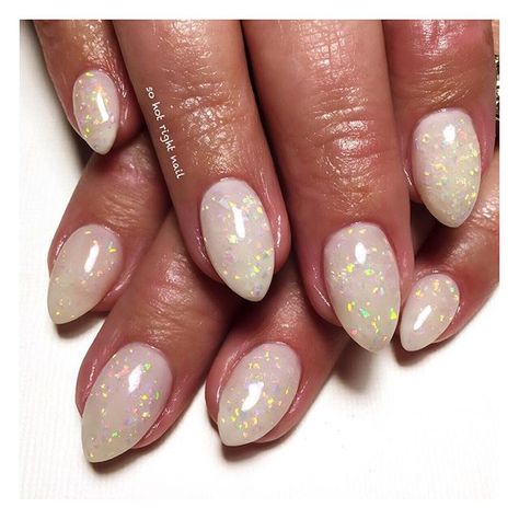 Like the opal effects but not the points Fire Opal Nails, Opal Nail Art, Opal Nails Gel, Opal Nails Acrylic, Opal Nail Polish, Opal Nails, Nails Flower, Unicorn Nails, Simple Gel Nails