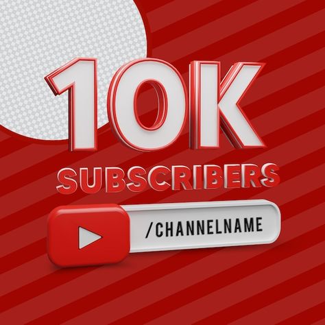 10k subscribers with channel name 3d | Premium Psd #Freepik #psd #10k #gold-post #red-gold #luxury-post 10 K Subscribers, 10k Subscribers Youtube, Successful Youtuber, 10k Subscribers, Pikachu Cat, Freefire Background For Editing, Youtube Names, Email Signature Templates, Youtube Banner Design