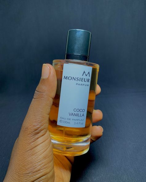 Monsieur coco vanilla Imagine making a very thick chocolate tea, that’s exactly how this perfume smells like. A very sweet gourmand scent, a combination of both vanilla and chocolate. Theres no how you’ll use this perfume and you won’t smell edible and sweet to people around you. Price: 17,000 #kapteynfragrance #perfumesinlagos Coco Vanilla Perfume, Chocolate Perfume, Coco Vanilla, Perfume Business, Perfume Smells, Vanilla Perfume, Body Sprays, Niche Perfume, Chocolate Tea