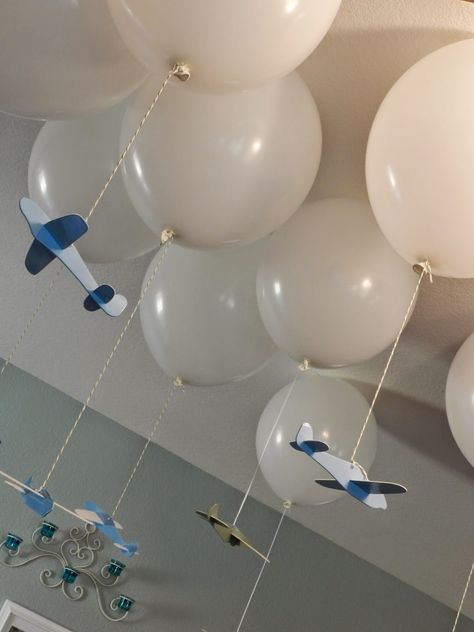 Airplane Themed Baby Shower                                                                                                                                                                                 More Airplane Baby Shower Theme, Time Flies Birthday, Planes Birthday Party, 4de Verjaardag, Planes Birthday, Travel Baby Showers, Airplane Baby Shower, Idee Babyshower, Adventure Baby Shower