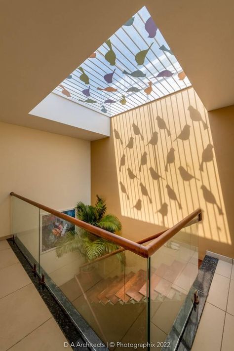 Skylight Design, Indian Room Decor, Indian Home Design, Interior Design Your Home, Courtyard Design, Stair Case, House Arch Design, Inspire Me Home Decor, Grill Design