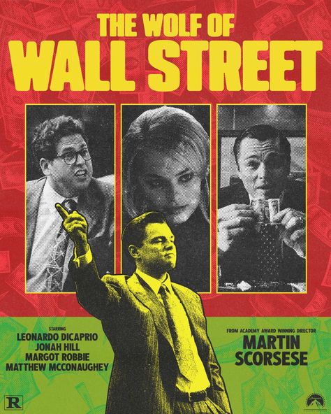 The Wolf of Wall Street Directed by Martin Scorsese 2013 USA Wolf Of Wall Street Posters, The Wolf Of The Wall Street, The Wolf Of Wallstreet Poster, The Wolf Of Wall Street Movie Poster, Wolf Of Wallstreet Poster, Movies Graphic Design, Movies Poster Design, Martin Scorsese Aesthetic, Movies Posters Aesthetic