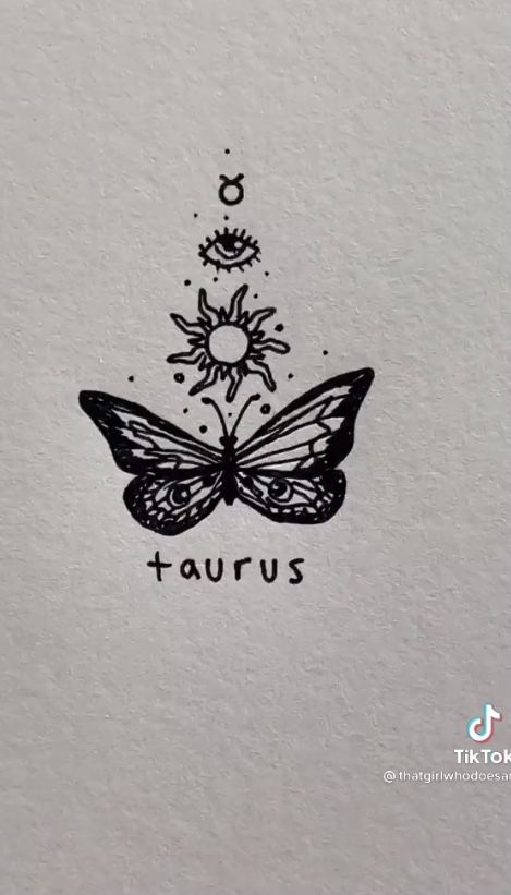 Cute Aesthetic Tattoos, Butterfly Moon Tattoo, Pine Tattoo, Globe Tattoos, Taurus Tattoo, Butterfly Moon, Aesthetic Tattoos, Anklet Tattoos, Taurus Tattoos