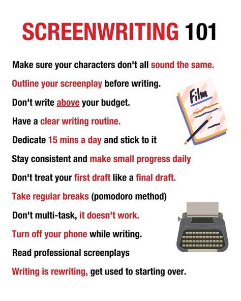 Movie Script Ideas, How To Write A Short Film Script, Movie Script Writing Aesthetic, Screen Writing Tips, How To Write A Movie Script, Movie Making Tips, How To Write A Screenplay, How To Make A Movie, Short Film Prompts