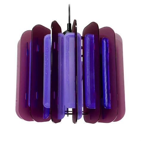 FleurDLight - Etsy Canada Mid Century Modern Maximalist, Modern Maximalist, Purple Retro, Daylight Bulbs, Maximalist Decor, Pendant Lamp Shade, Laser Cut Acrylic, Retro Modern, Purple Hues