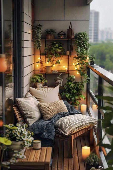 Small Balcony Garden Ideas for City Apartments - Dwello Small Balcony Garden Ideas, Balcony Decor Ideas, Balcony Garden Ideas, Diy Balcony, Tiny Balcony, Balcony Grill, Small Balcony Garden, Modern Balcony, Inexpensive Decor