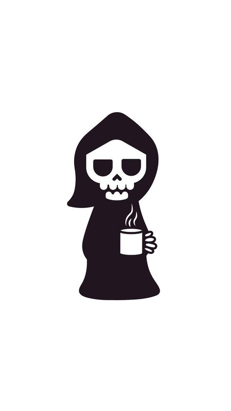 Skeleton Drinking Coffee Wallpaper, Skeleton Drinking Coffee Tattoo, Ghost Drinking Coffee Tattoo, Reaper Doodle, Skeleton Holding Coffee, Skull Drinking Coffee, Keychain Sayings, August Autumn, Skeleton With Coffee