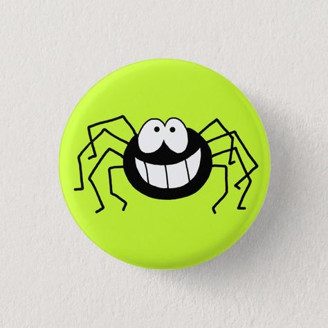 Spider Pinback Button | Zazzle.com Halloween Sugar Cookies Decorated, Festival Paint, Halloween Sugar Cookies, Seashell Art, Harvest Festival, Shell Art, Pinback Button, Rock Crafts, Painted Rock