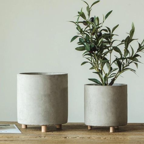 Concrete Home Decor, Modern Planter, Concrete Home, Concrete Planter, Flower Pot Garden, Decorative Concrete, Cement Planters, Concrete Pots, Modern Planters