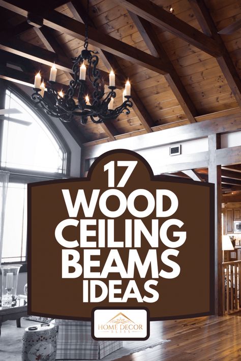 Ceiling Beam Ideas, Wood Beams Living Room, Beam Ideas, Ceiling Beams Living Room, Vaulted Ceiling Beams, Cathedral Ceiling Living Room, Stained Beam, Wood Ceiling Beams, Vaulted Ceiling Ideas