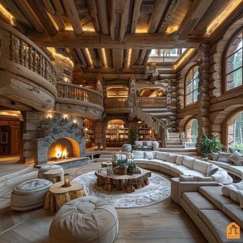 Fireplace In Cabin, Pretty Houses Interior, Bloxburg Vintage, Gianni Schicchi, Mountain Dream Homes, Luxury Cabins, Dream Life House, Rustic Home Design, Dream House Rooms