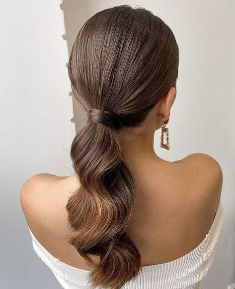 Bridesmaid Hair Inspo, Wedding Ponytail, Low Ponytail Hairstyles, Pony Hairstyles, Wedding Hair Up, Simple Prom Hair, Guest Hair, Bridesmaid Hair Makeup, Wedding Guest Hairstyles